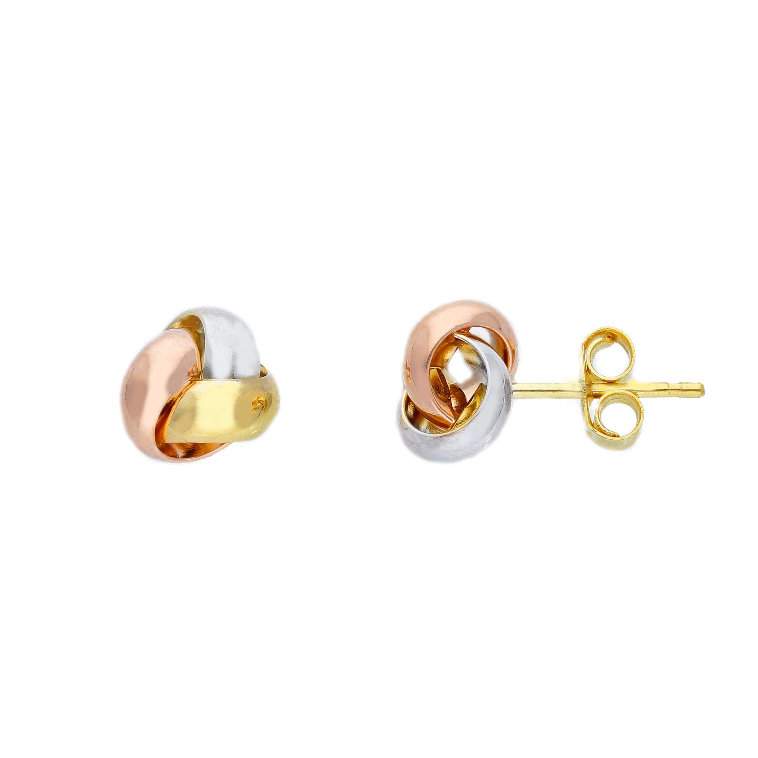 Tri-Color Knot Earrings