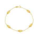 Diamond Cut Oval Bracelet