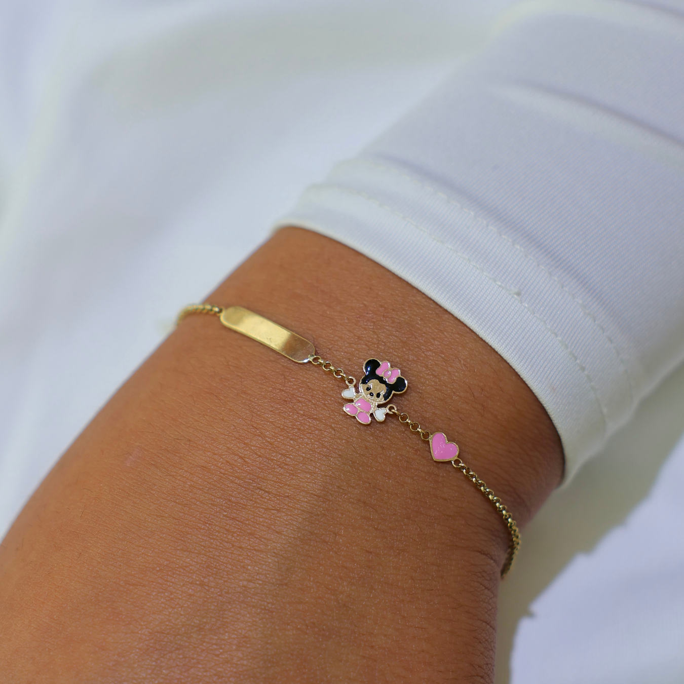 Pink Minnie Baby Bracelet ID