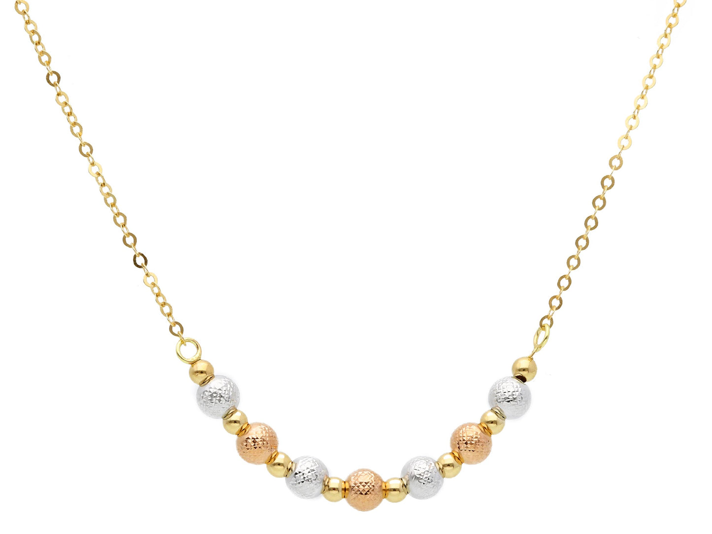 Diamond Cut Balls Necklace