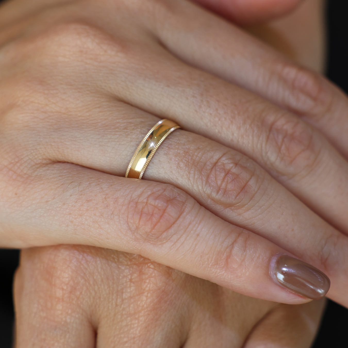 Milgrain Standard Fit Wedding Band