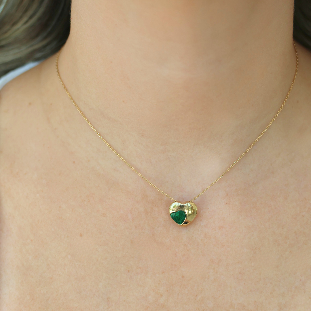 Green Heart Necklace