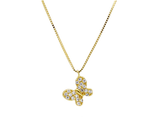 Zirconia Butterfly Necklace