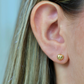 Diamond Cut Heart Puff Earring