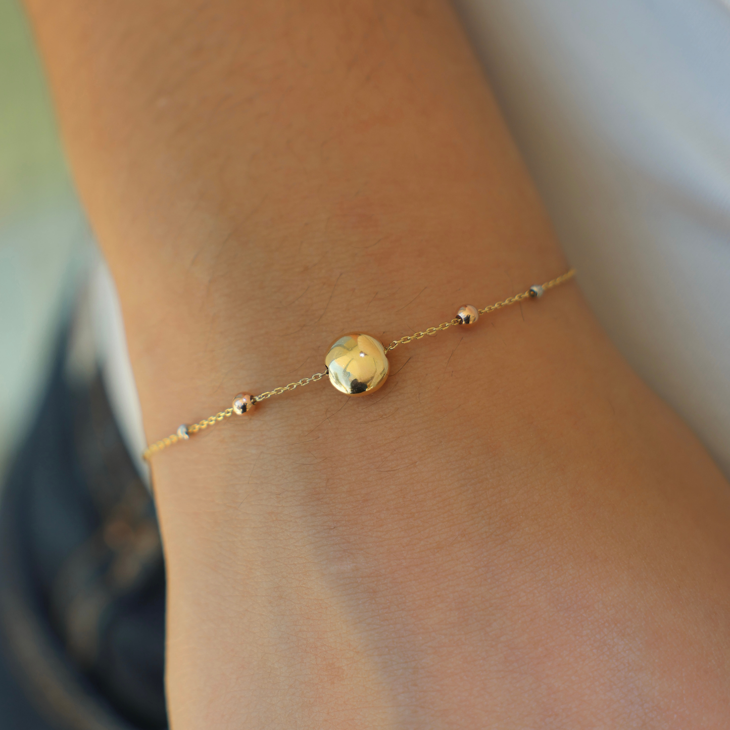 Center Flat Balls Bracelet
