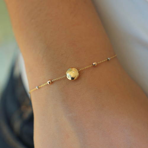 Center Flat Balls Bracelet
