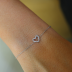 Open Hear Cz Bracelet
