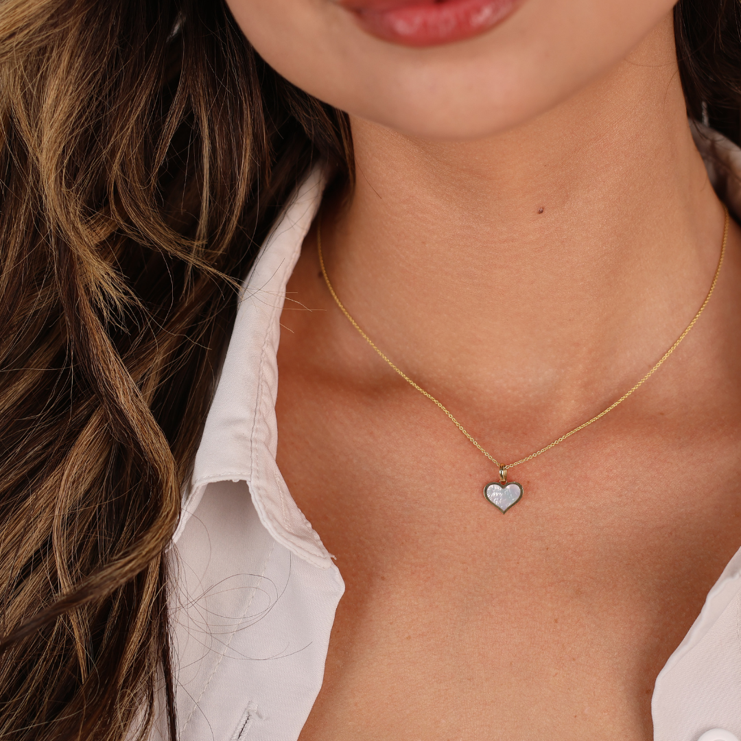 Mother of Pearl Heart