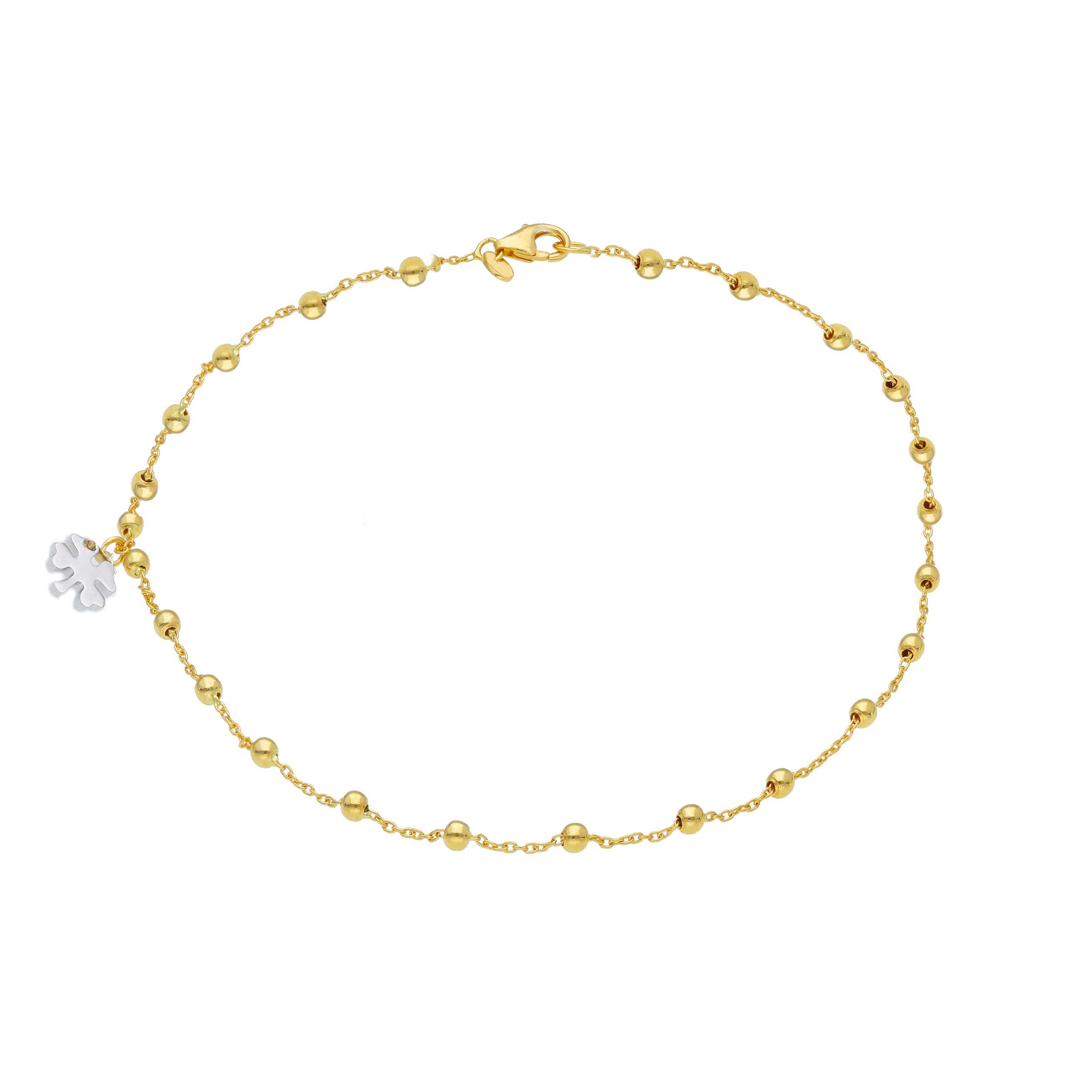 Balls And Clover Anklet