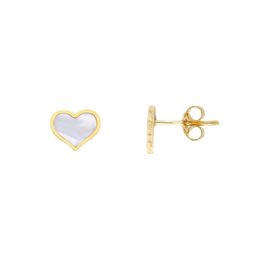 Mother Pearl Heart Stud