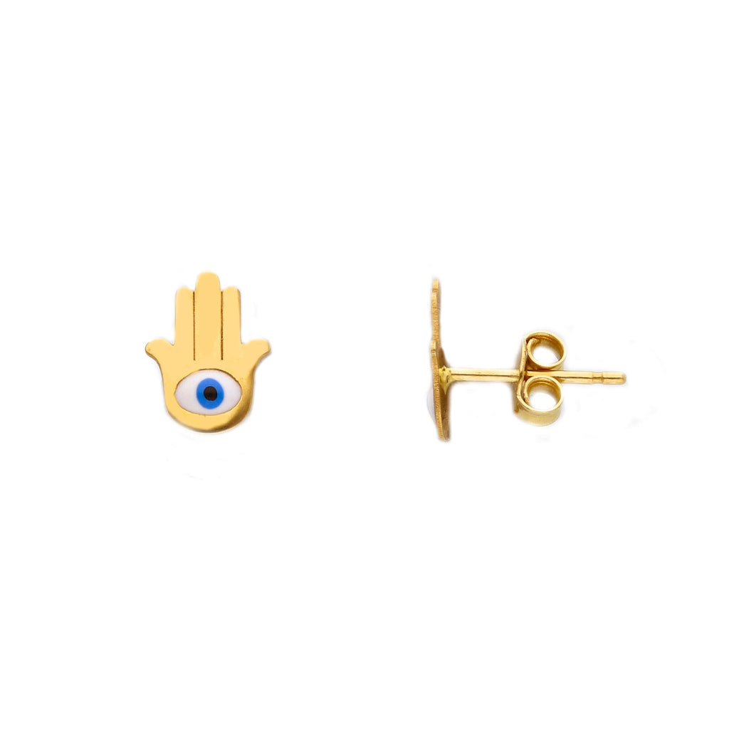 Hand Eye Blue Stud