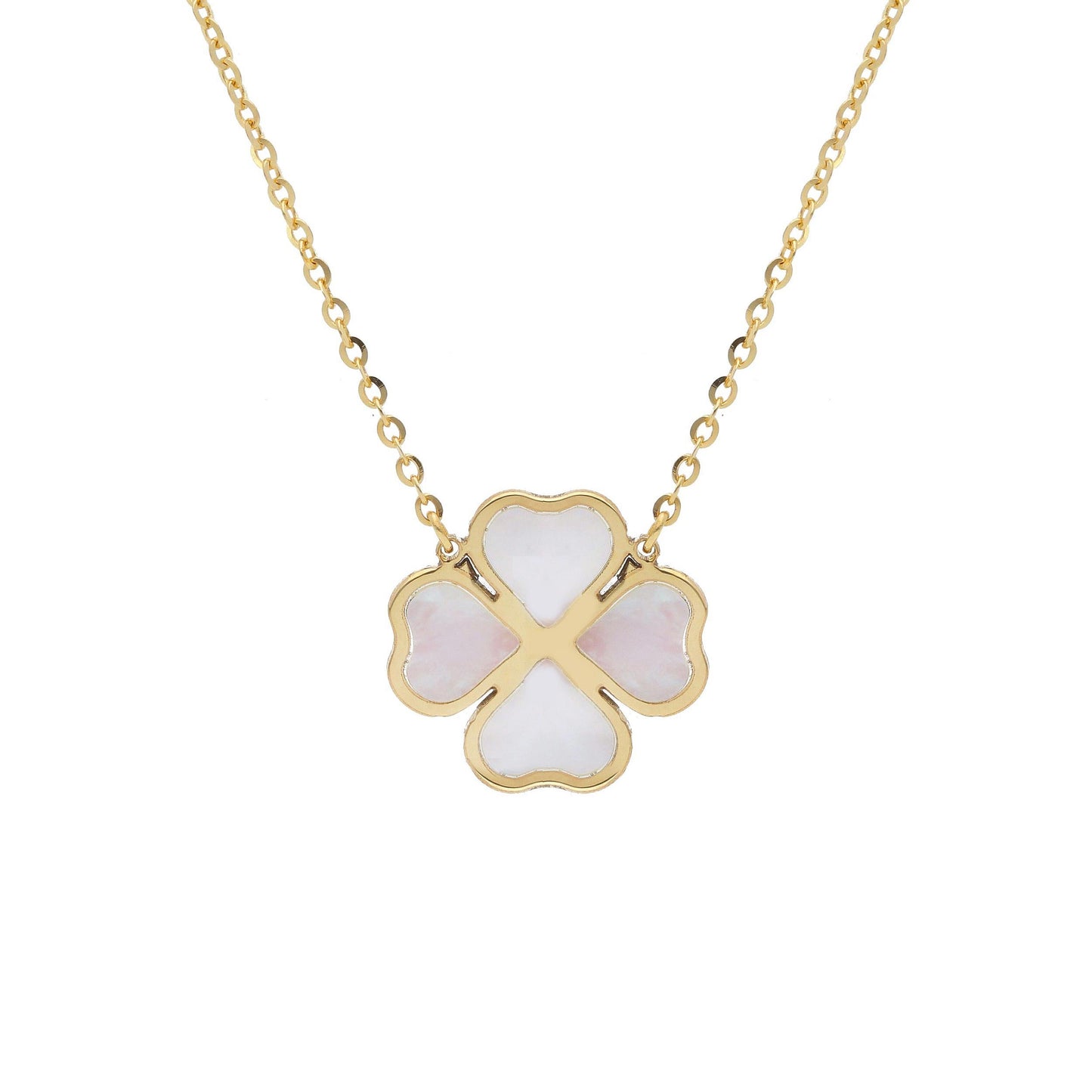 Mother Pearl Clover Necklace