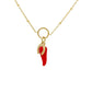 Red Cuerno Herradura Necklace