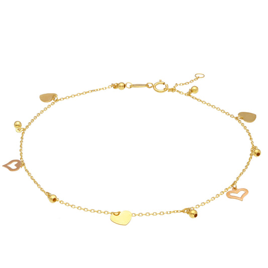Heart Charms Anklet