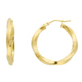 Fancy Braided Style Hoops Medium