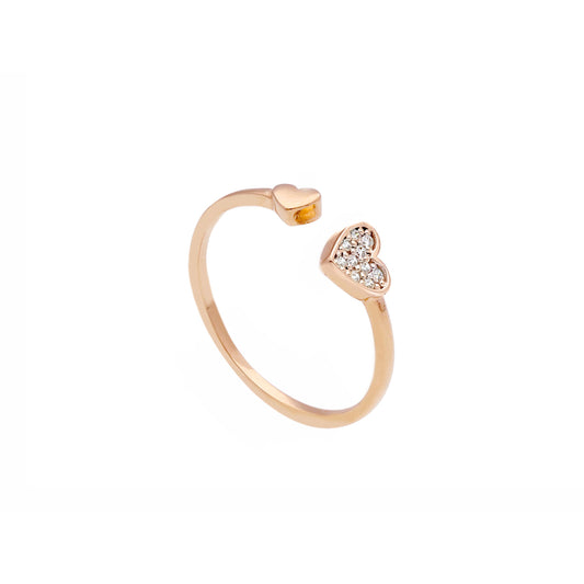 Heart Style Ring with Zirconia