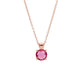 Pink necklace with cz