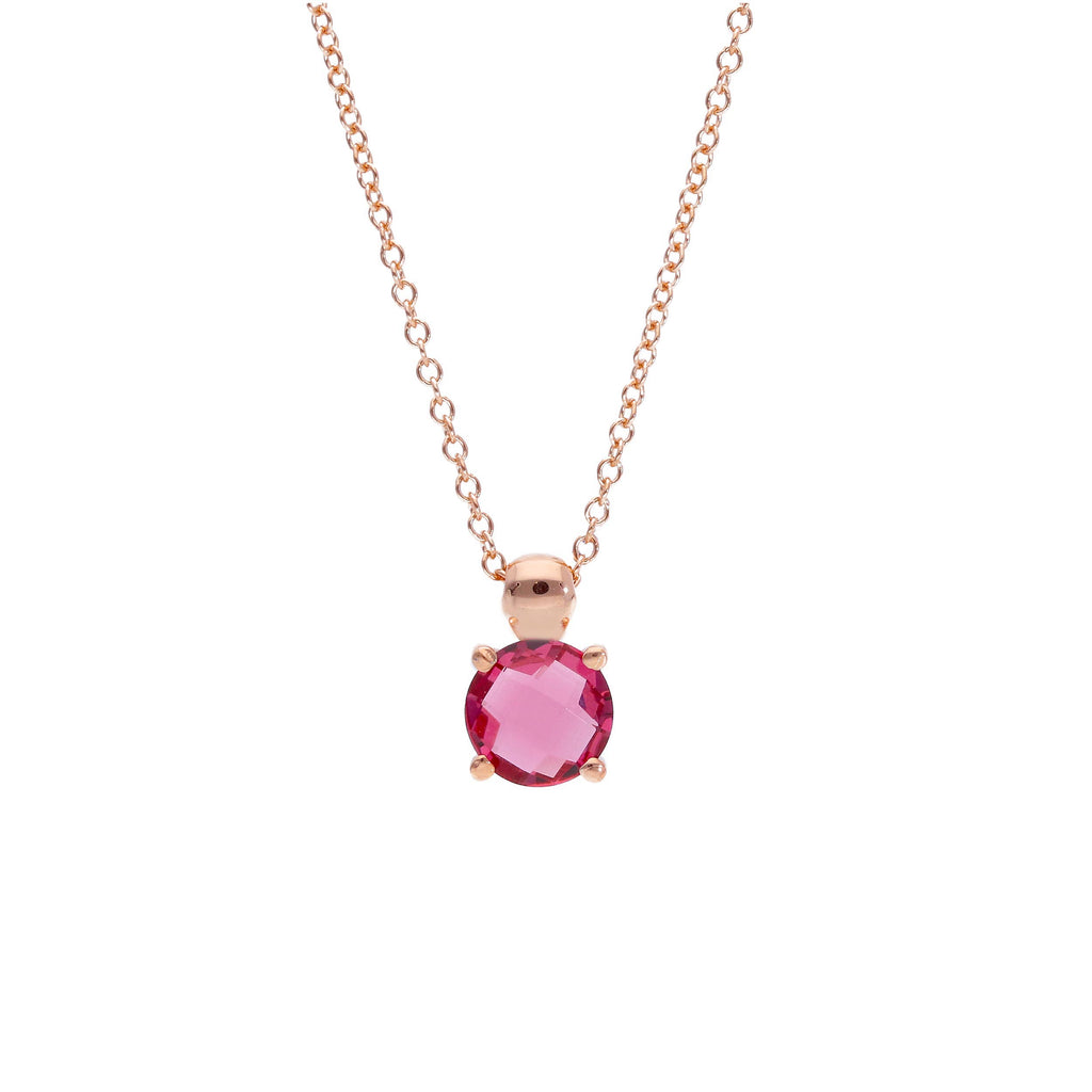 Pink Necklace with CZ