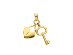 Key and heart pendant