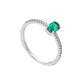 Emerald With Diamond Ring