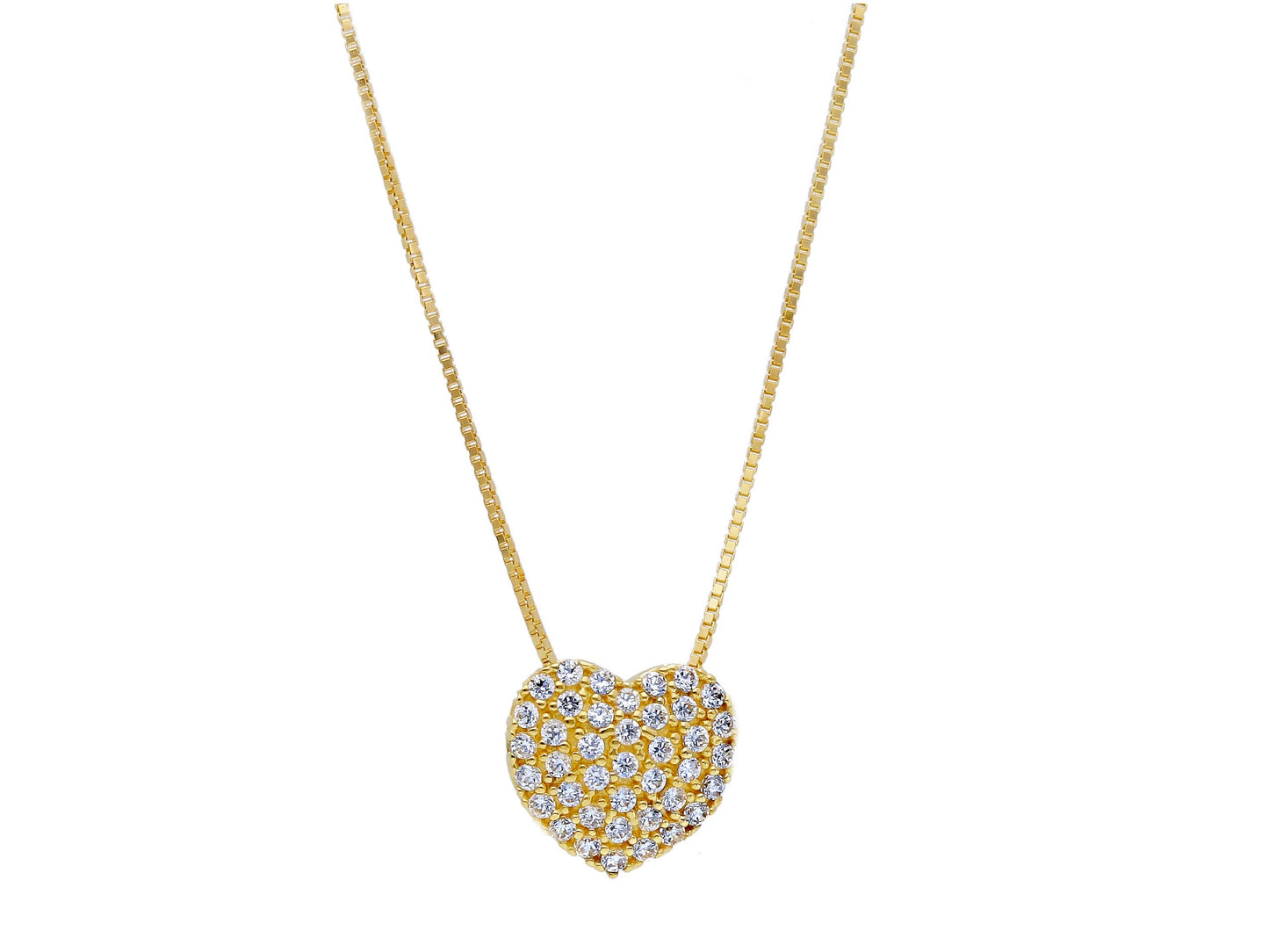 Heart Necklace With Cz