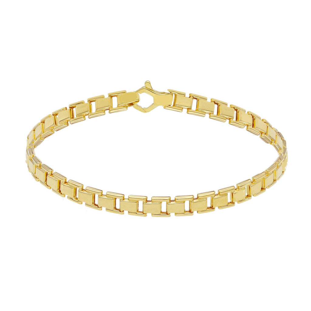 Halo Square Italian Link Bracelet