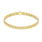 Halo Square Italian Link Bracelet