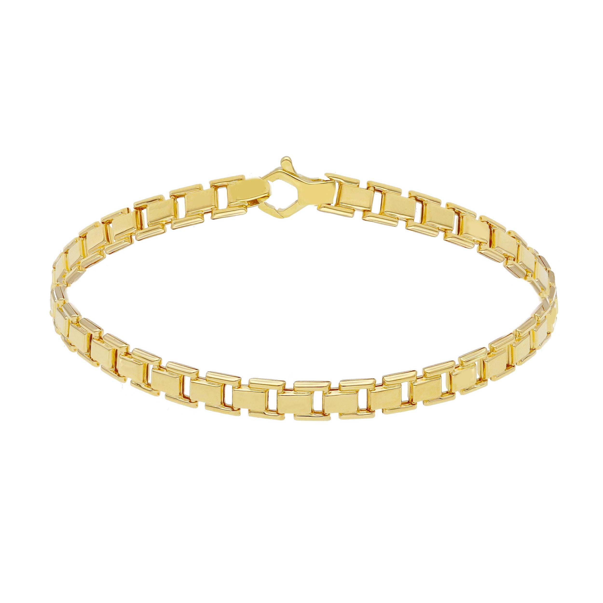 Halo Square Italian Link Bracelet