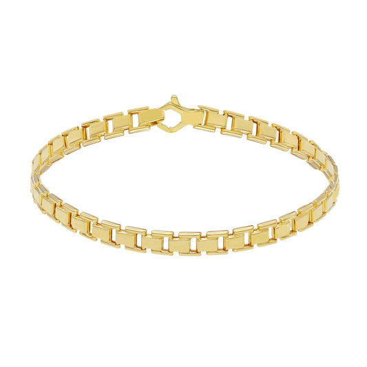 Halo Square Italian Link Bracelet