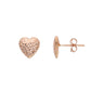 Diamond Cut Heart Stud