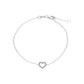Open Hear Cz Bracelet