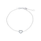 Open Hear Cz Bracelet