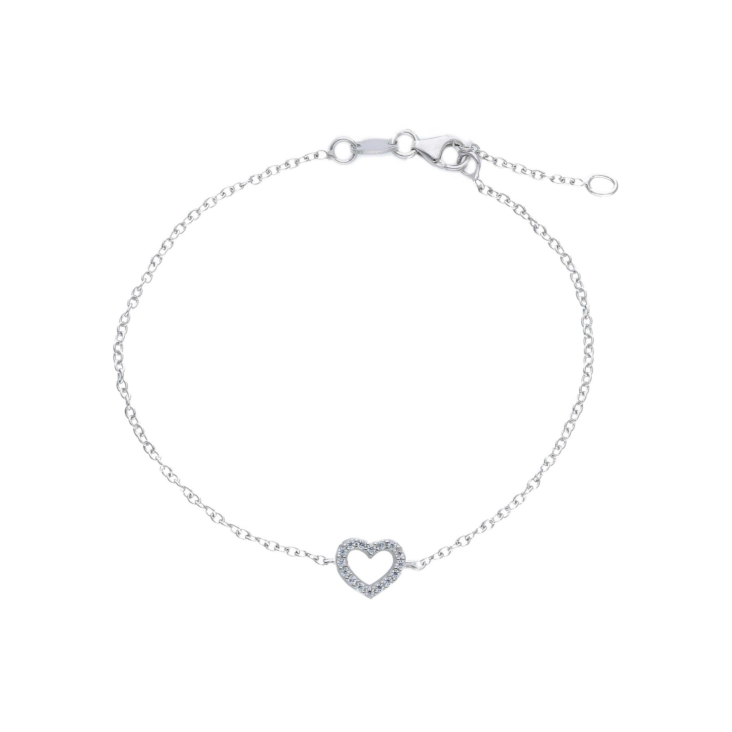 Open Hear Cz Bracelet