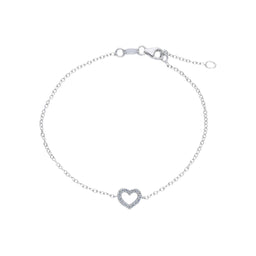 Open Hear Cz Bracelet