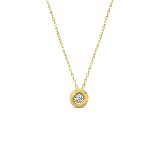 Circle Cz Necklace