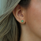Flower With Diamond and Emerald Stud