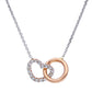 Zirconia Heart Circle Style Necklace