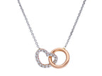 Zirconia Heart Circle Style Necklace