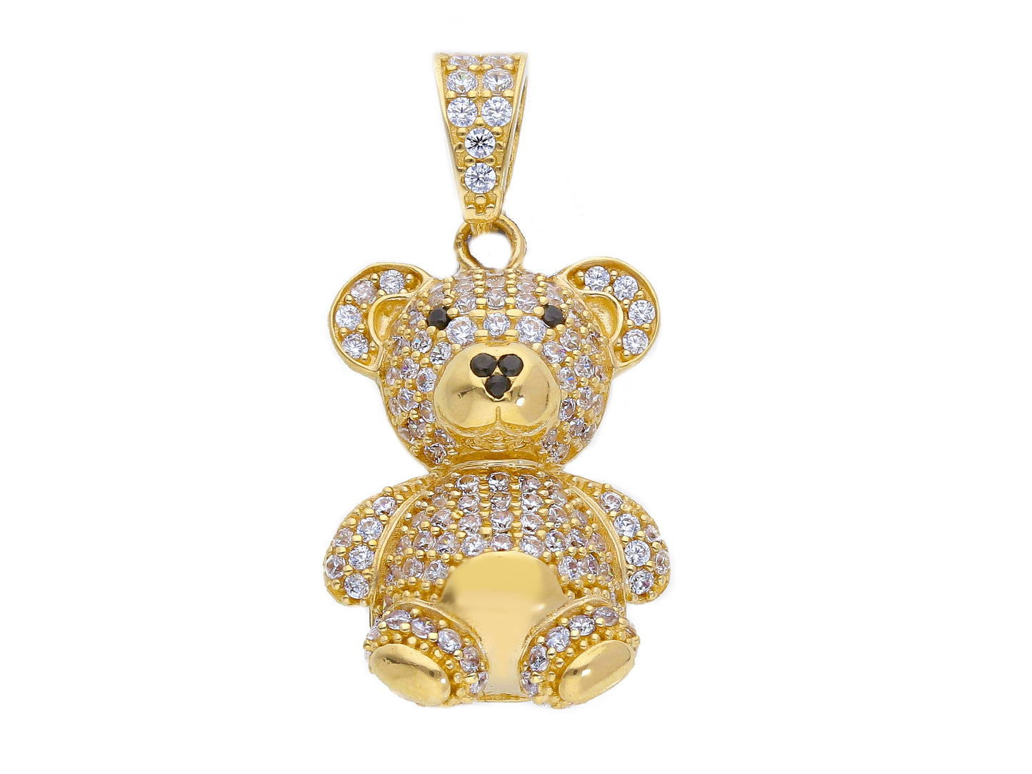 Zirconia Bear Pendant