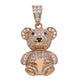 Bear pendant with cz