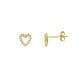 Mini Open Heart Cz Stud