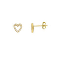 Mini Open Heart Cz Stud