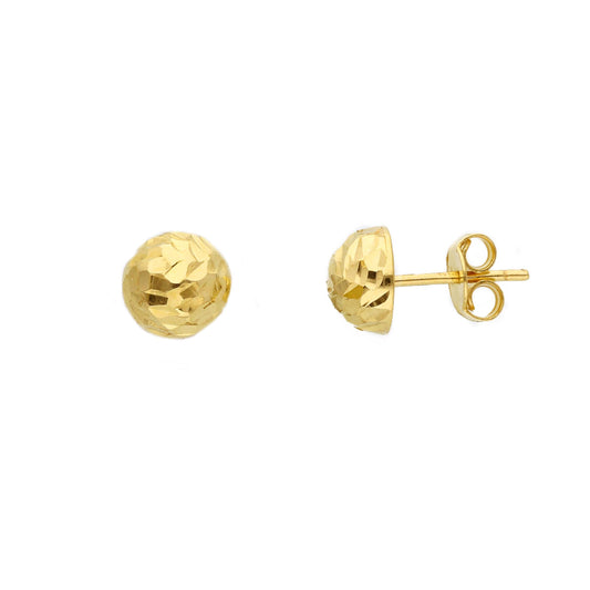 Half Diamond Cut Balls Stud