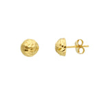 Half Diamond Cut Balls Stud