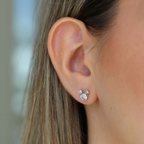Small Mickey Baby Stud White Gold