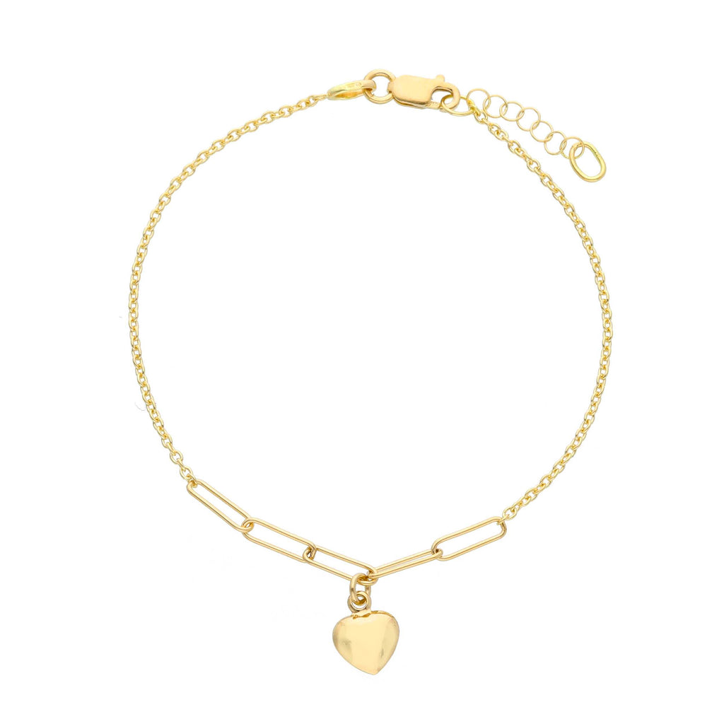 Center Puff Heart Bracelet