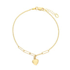 Center Puff Heart Bracelet