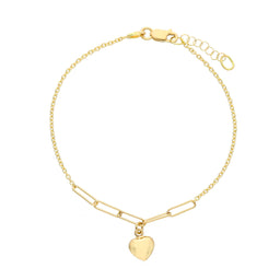 Center Puff Heart Bracelet