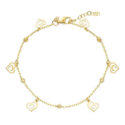 Open Heart Charm Bracelet