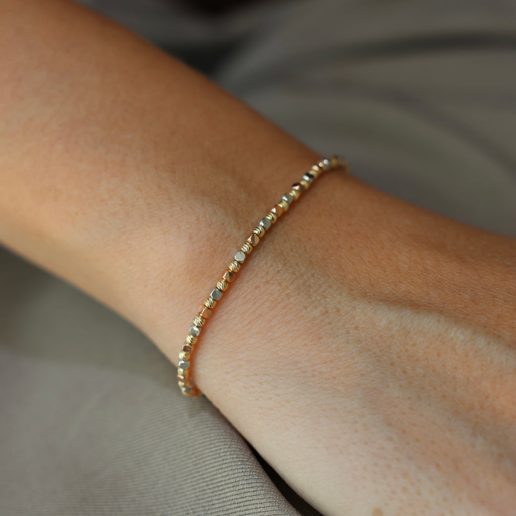 Diamond Cut Square Bracelet